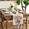Floral Bow Bunny Rabbits Eggs Easter Table Runner, Seasonal Spring Kitchen Dining Table Decoration for Home Party Decor 13x72 Inch
